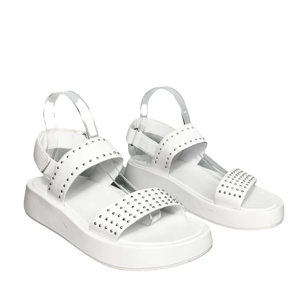 ASH Vivi Studded Leather Flatform Shoes